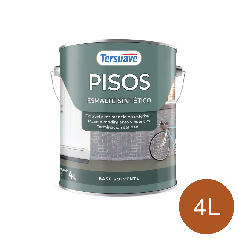 Pisos Esmalte Sintetico Roble Semimate 4L