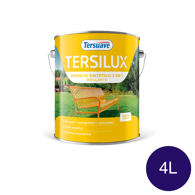 Esmalte Sintetico Brillante Convertidor Antioxido Tersuave Violeta 4L
