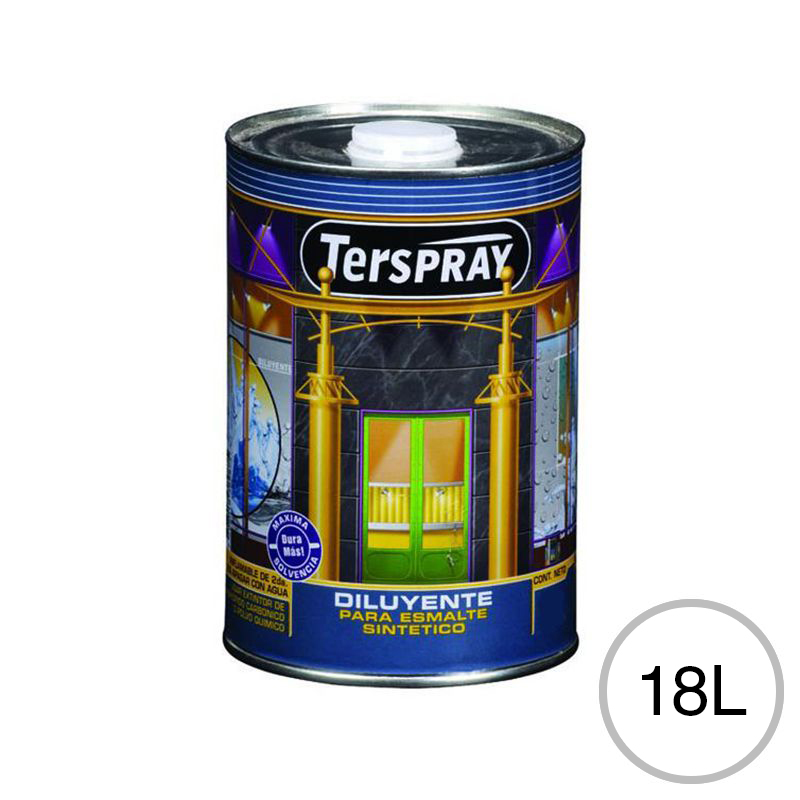 Diluyente de Esmalte Sintetico Base Solvente Terspray lata x 18l