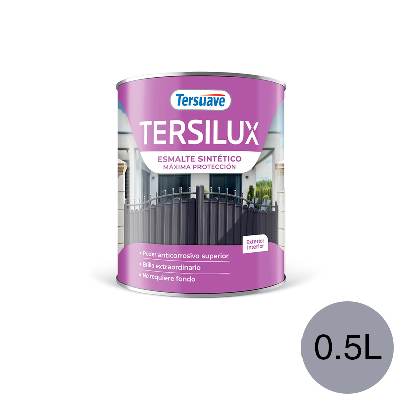 Esmalte Sintetico Convertidor Doble Accion Tersuave Gris Espacial Brillante 500ml