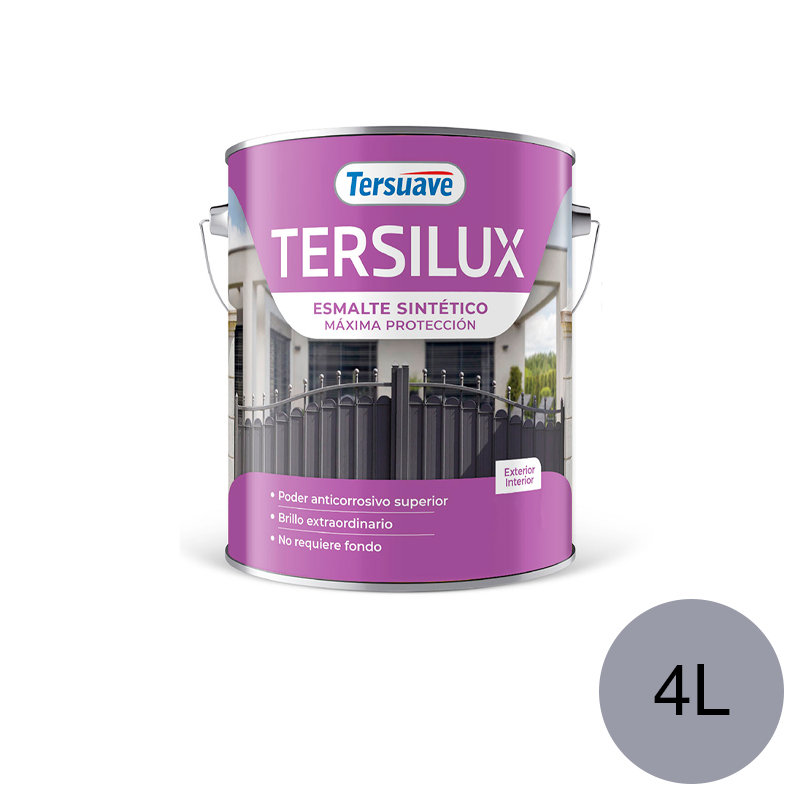 Esmalte Sintetico Convertidor Doble Accion Tersuave Gris Espacial Brillante 4L