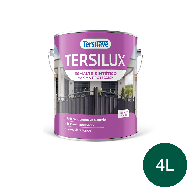 Esmalte Sintetico Convertidor Doble Accion Tersuave Verde Ingles Brillante 4L