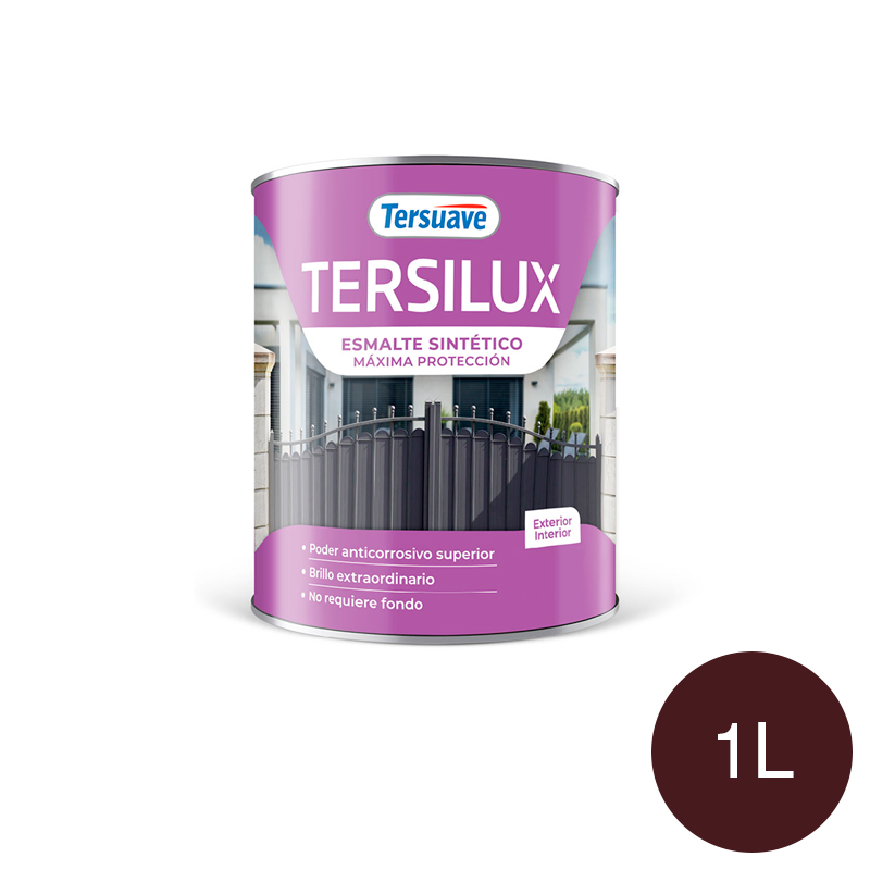 Esmalte Sintetico convertidor Doble Accion Tersuave Marron Brillante 1L