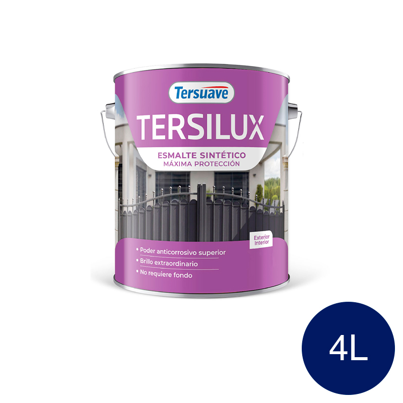 Esmalte Sintetico Convertidor Doble Accion Tersuave Azul Marino Brillante 4L