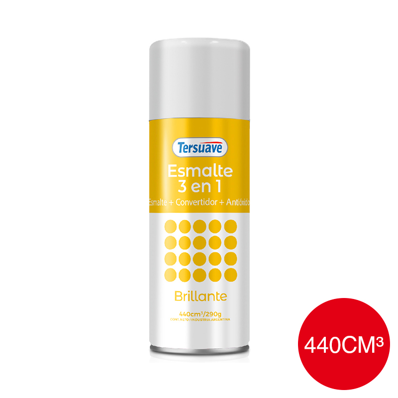 Aerosol Esmalte Sintetico Convertidor Antioxido Brillante Tersuave Bermellon 440cc