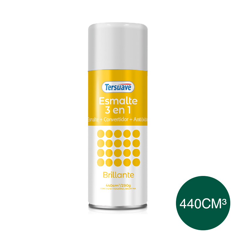 Aerosol Esmalte Sintetico Convertidor Antioxido Brillante Tersuave Verde Ingles 440cc