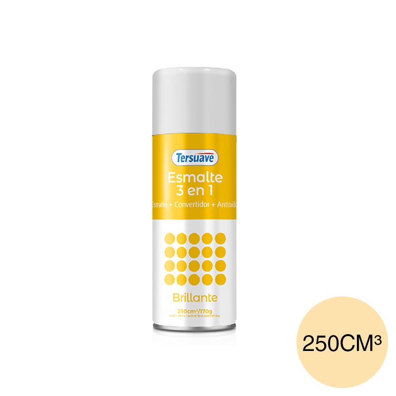 Aerosol Esmalte Sintetico Convertidor Antioxido Brillante Tersuave Marfil Seda 250cc