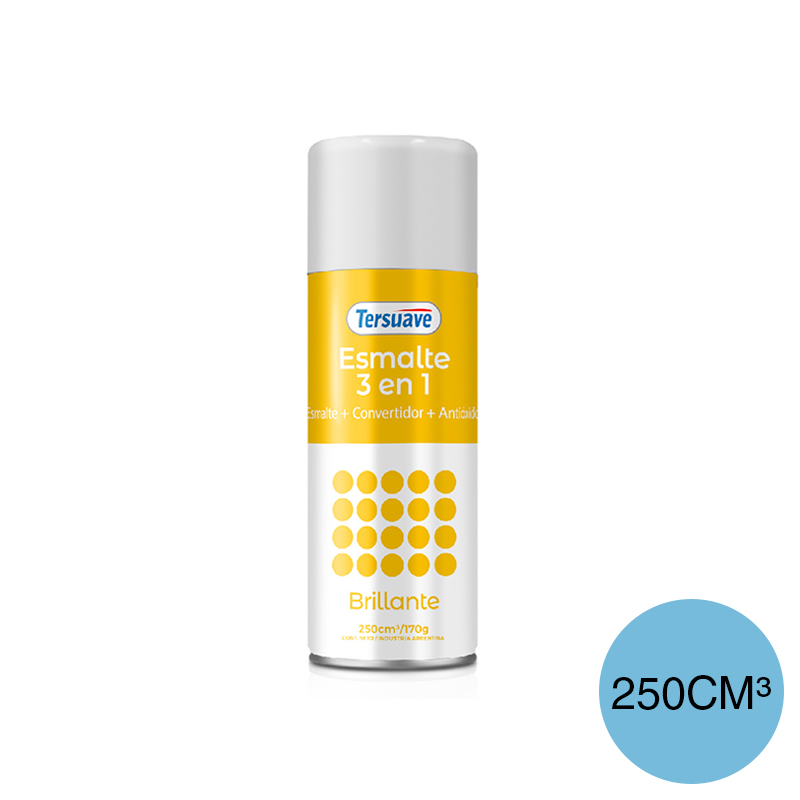 Aerosol Esmalte Sintetico Convertidor Antioxido Brillante Tersuave Celeste 250cc