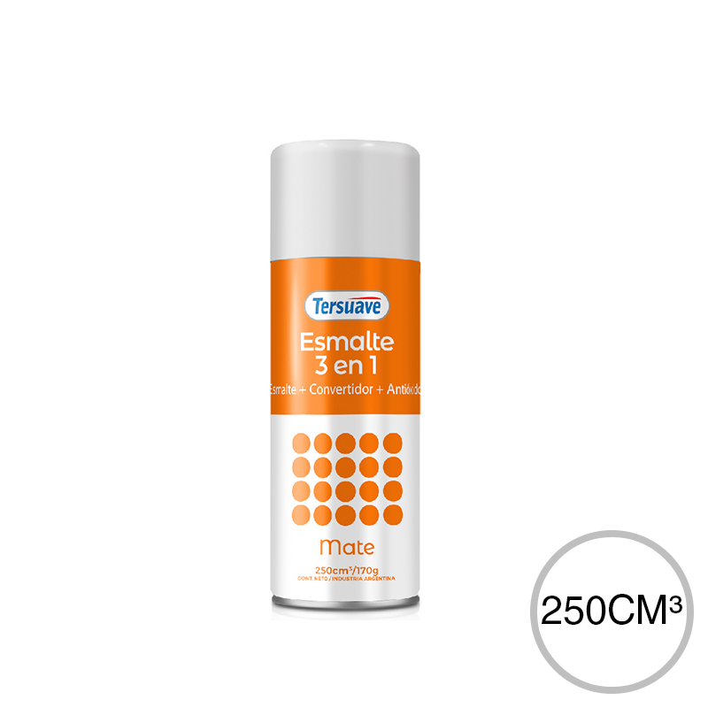 Aerosol Esmalte Sintetico Convertidor Antioxido Mate Tersuave Blanco 250cc