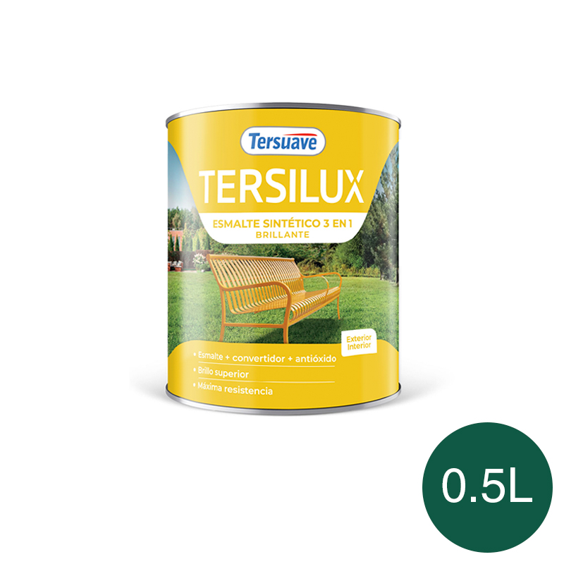 Esmalte Sintetico Brillante Convertidor Antioxido Tersuave Verde Ingles 500ml