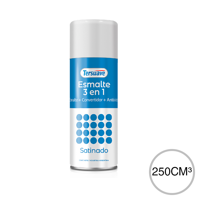 Aerosol Esmalte Sintetico Convertidor Antioxido Satinado Tersuave Blanco 250cc
