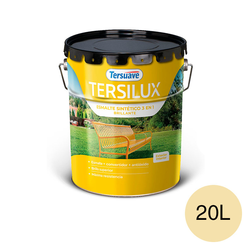 Esmalte Sintetico Brillante Convertidor Antioxido Tersuave Marfil Seda 20L