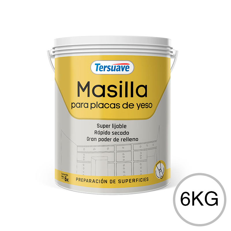 Masilla para Placas de Yeso Interior Blanco Mate 6kg