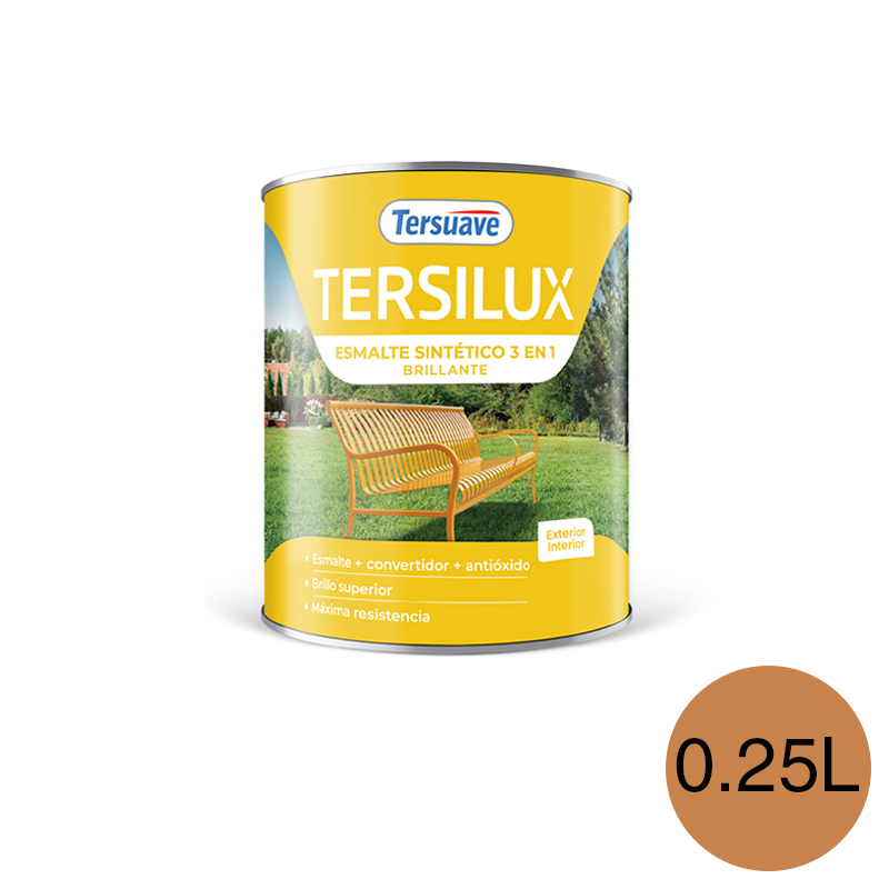 Esmalte Sintetico Brillante Convertidor Antioxido Tersuave Castaño 250ml