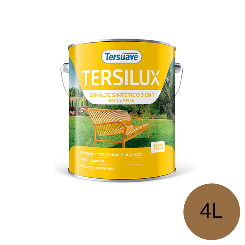 Esmalte Sintetico Brillante Convertidor Antioxido Tersuave Oro 4L