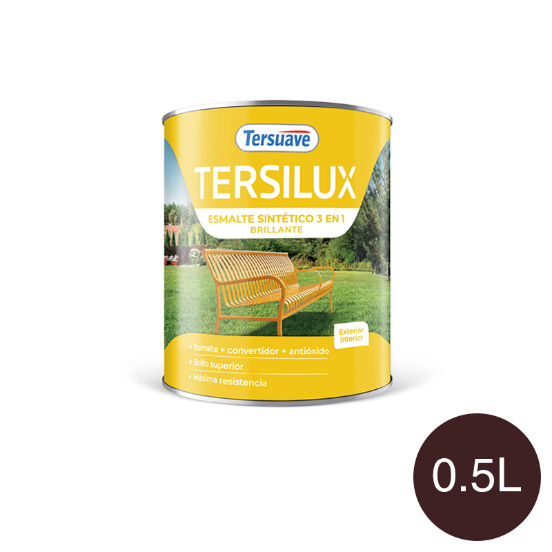 Esmalte Sintetico Brillante Convertidor Antioxido Tersuave Marron 500ml