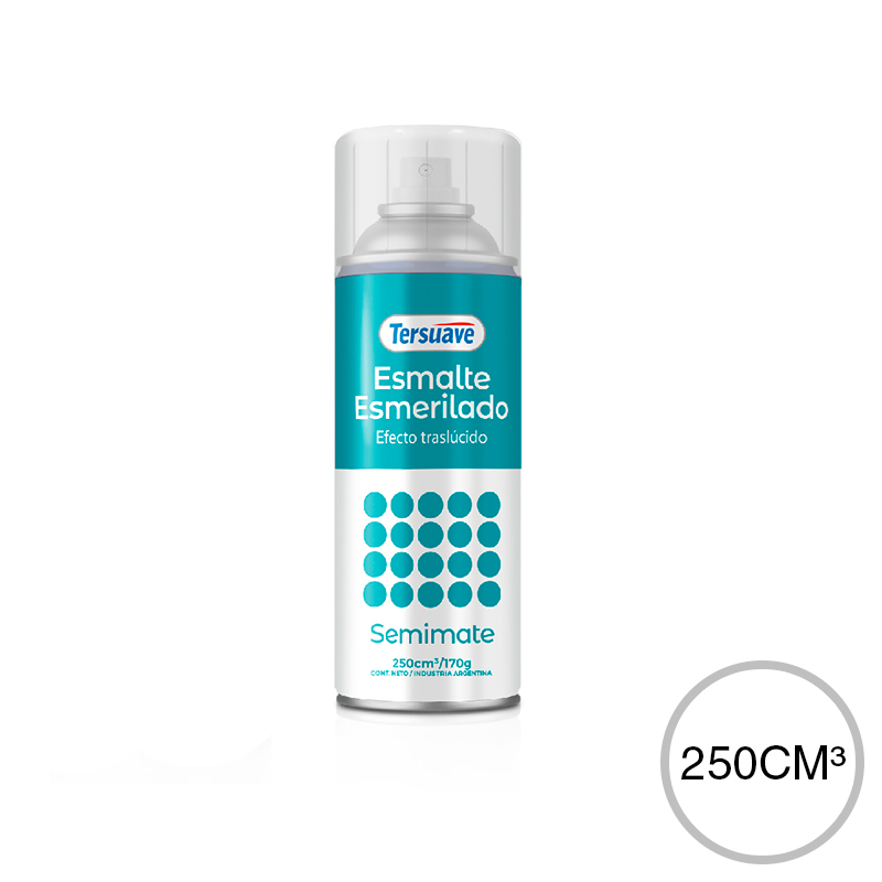 Aerosol Esmalte para Vidrios Efecto Esmerilado Tersuave Blanco Translucido Mate 250cc