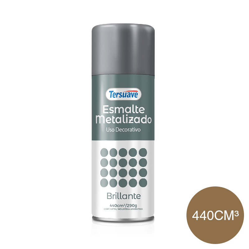 Aerosol Esmalte Sintetico Metalizado Tersuave Oro Brillante 440cc