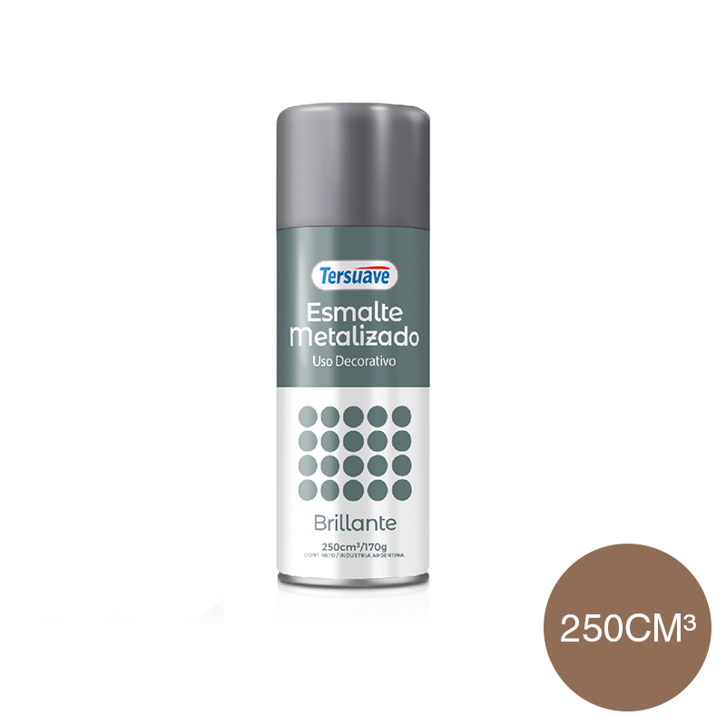 Aerosol Esmalte Sintetico Metalizado Tersuave Bronce Brillante 250cc