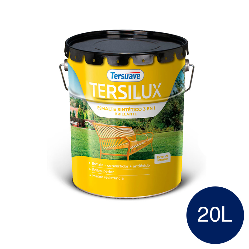 Esmalte Sintetico Brillante Convertidor Antioxido Tersuave Azul 20L
