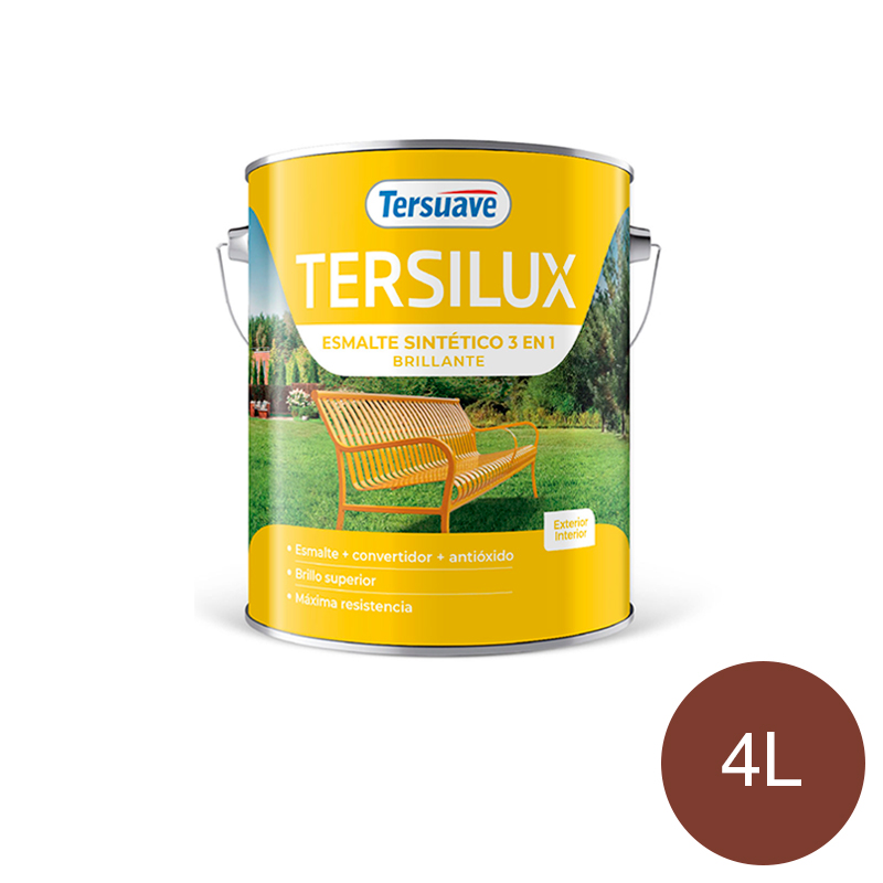 Esmalte Sintetico Brillante Convertidor Antioxido Tersuave Cedro 4L