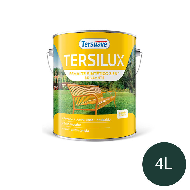 Esmalte Sintetico Brillante Convertidor Antioxido Tersuave Verde Noche 4L