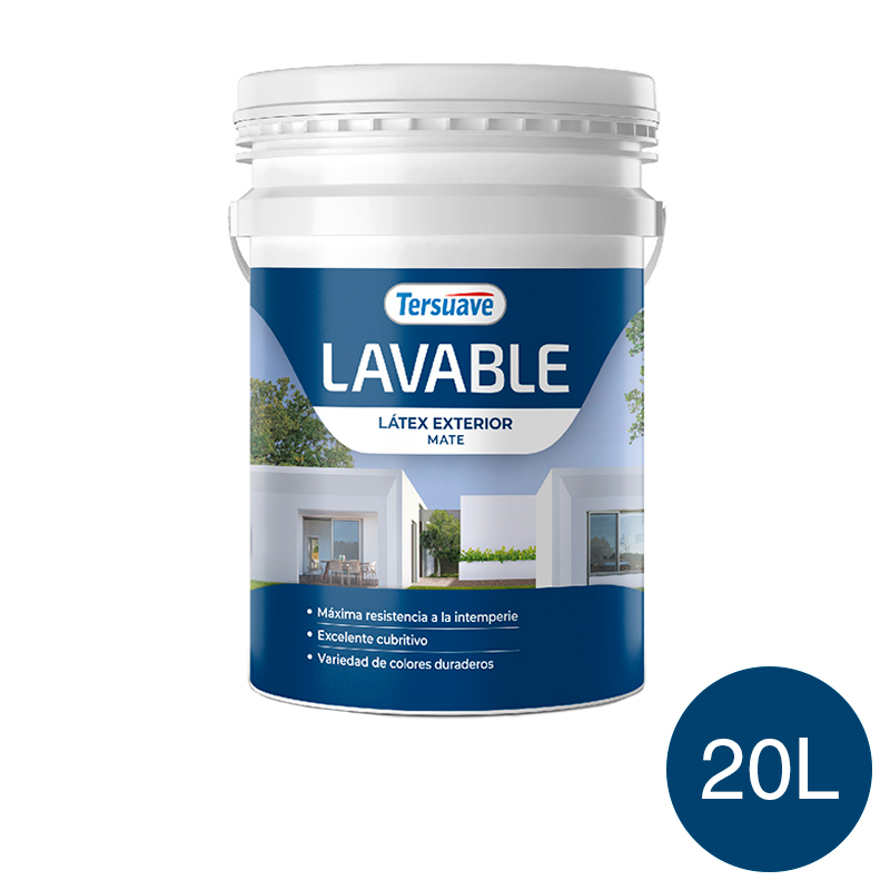 Pintura Latex Exterior Lavable Tersuave Azul Traful Mate 20L