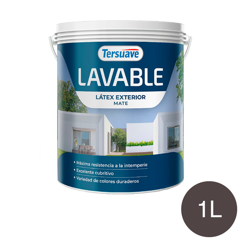 Pintura Latex Exterior Lavable Tersuave Marron Africano Mate 1L