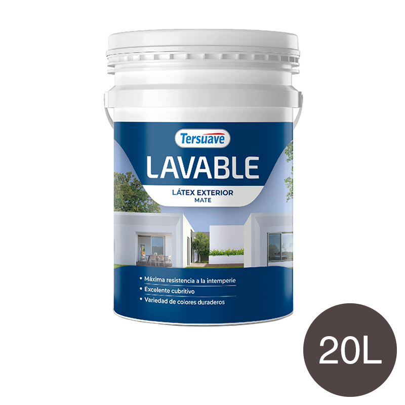 Pintura Latex Exterior Lavable Tersuave Marron Africano Mate 20L