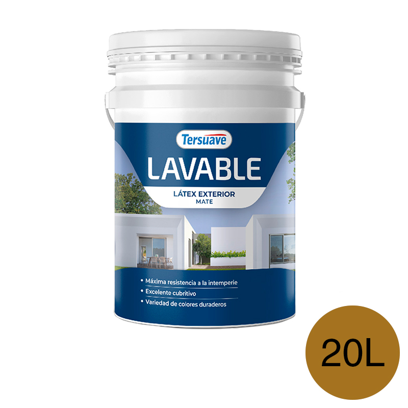 Pintura Latex Exterior Lavable Tersuave Ocre Mate 20L