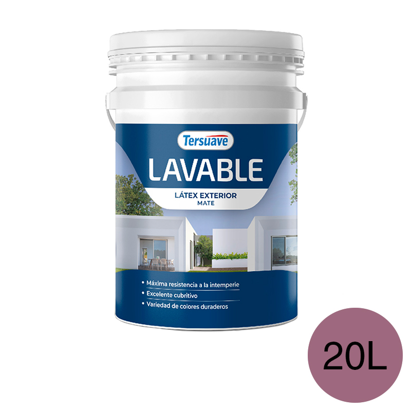 Pintura Latex Exterior Lavable Tersuave Violeta del Sur Mate 20L
