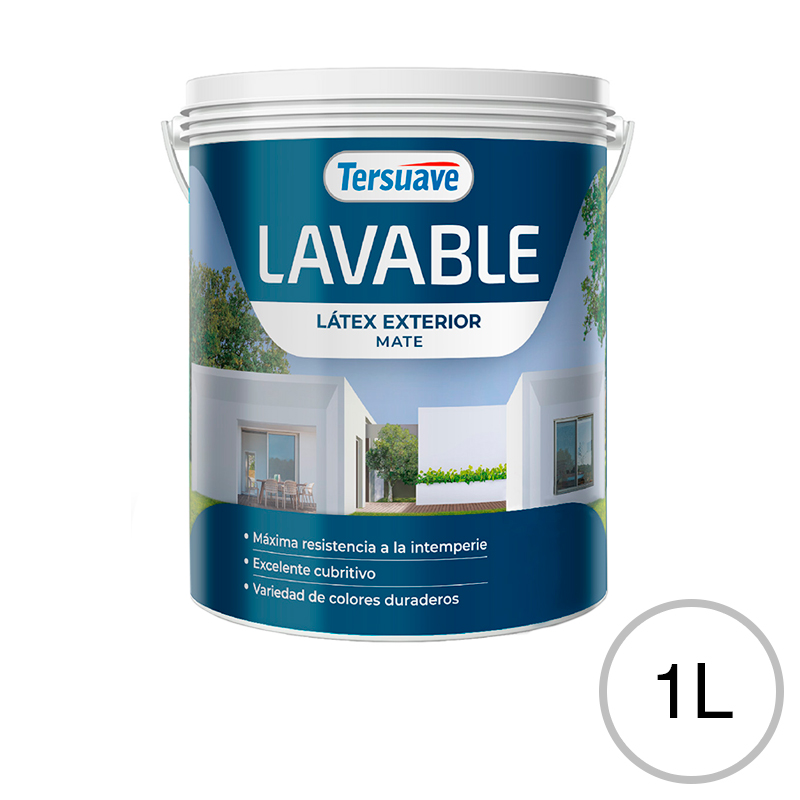 Pintura Latex Exterior Lavable Tersuave Blanco Mate 1L