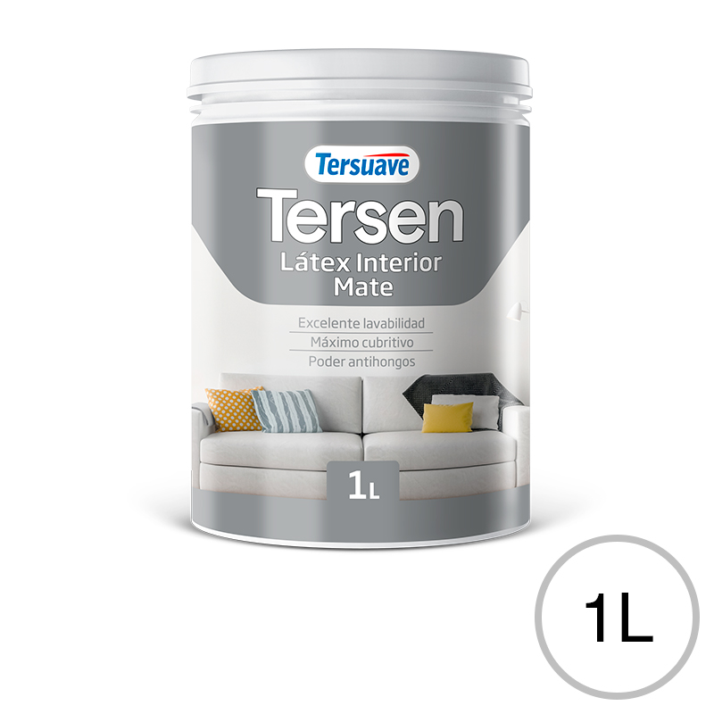 Pintura&#x20;Latex&#x20;Interior&#x20;Tersen&#x20;Blanco&#x20;Mate&#x20;1L