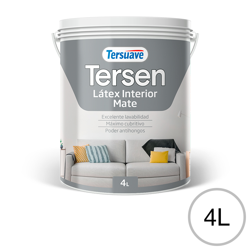 Pintura&#x20;Latex&#x20;Interior&#x20;Tersen&#x20;Blanco&#x20;Mate&#x20;4L