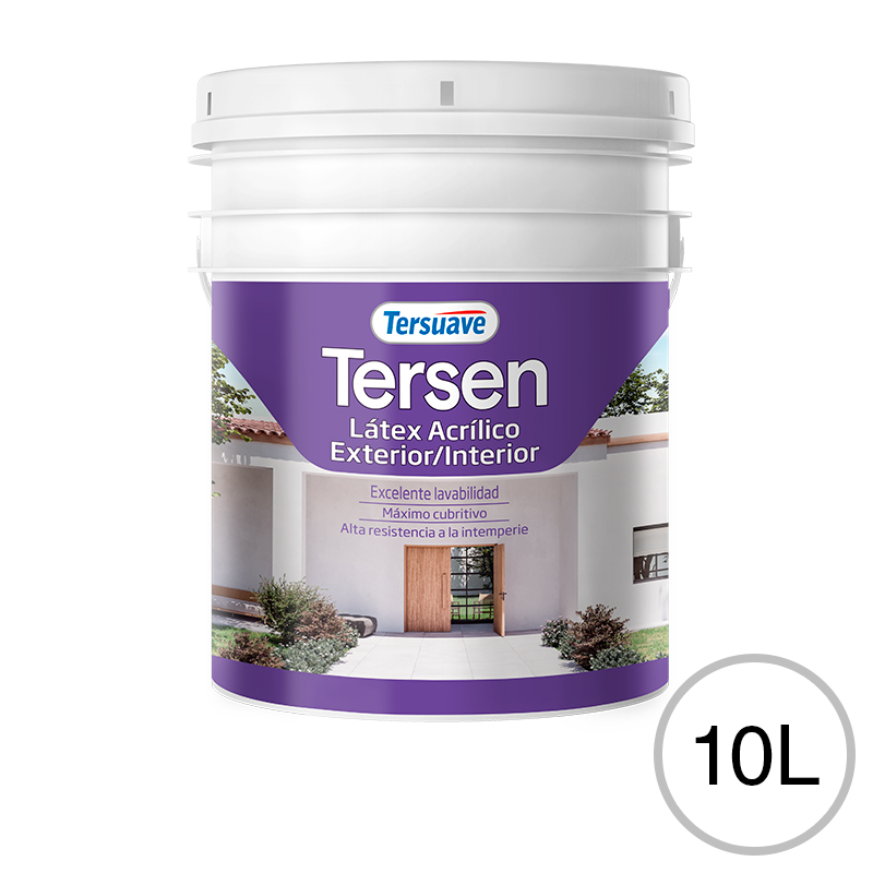 Pintura Látex Acrílico Exterior Interior Tersen 10L