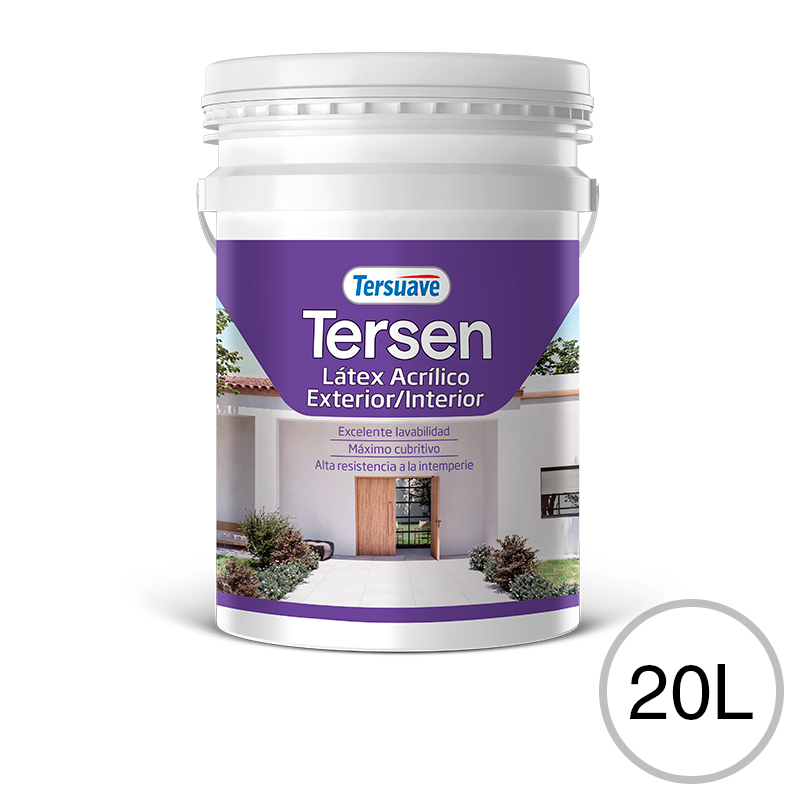 Pintura Látex Acrílico Exterior Interior Tersen 20L