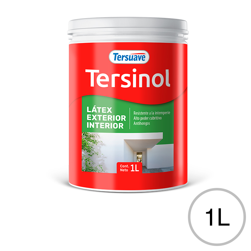 Pintura Latex Exterior Interior Antihongo Tersinol Blanco 1L
