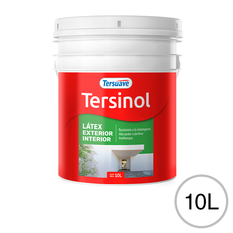 Pintura Latex Exterior Interior Antihongo Tersinol Blanco 10L