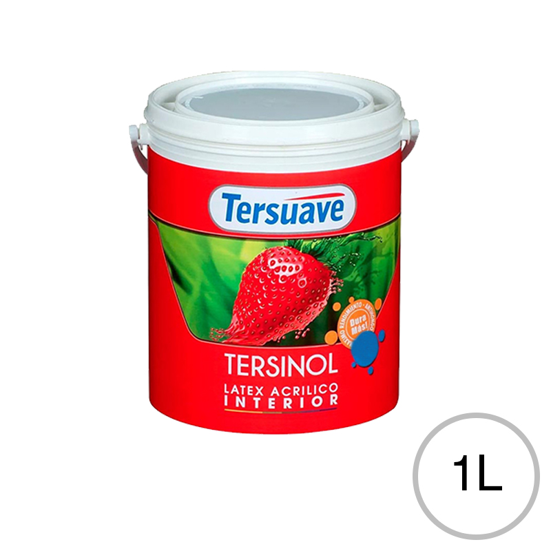 Pintura latex acrilica antihongo Ternisol interior blanco mate balde x 1l