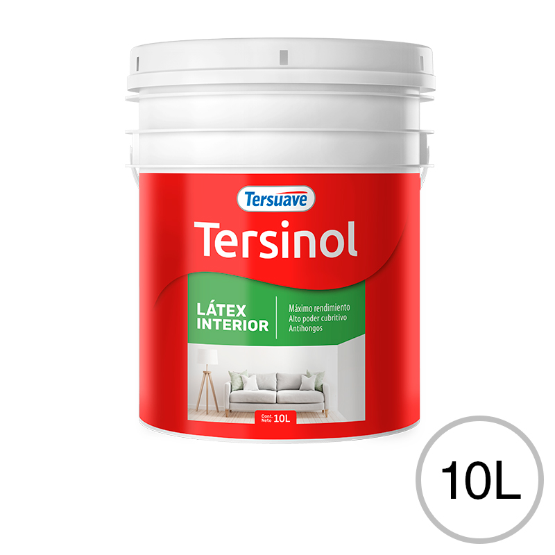 Pintura Latex Interior Antihongo Tersinol Blanco Mate 10L