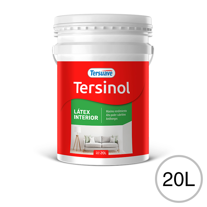 Pintura Latex Interior Antihongo Tersinol Blanco Mate 20L