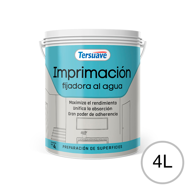 Imprimacion Fijador Al Agua Blanco Mate 4L