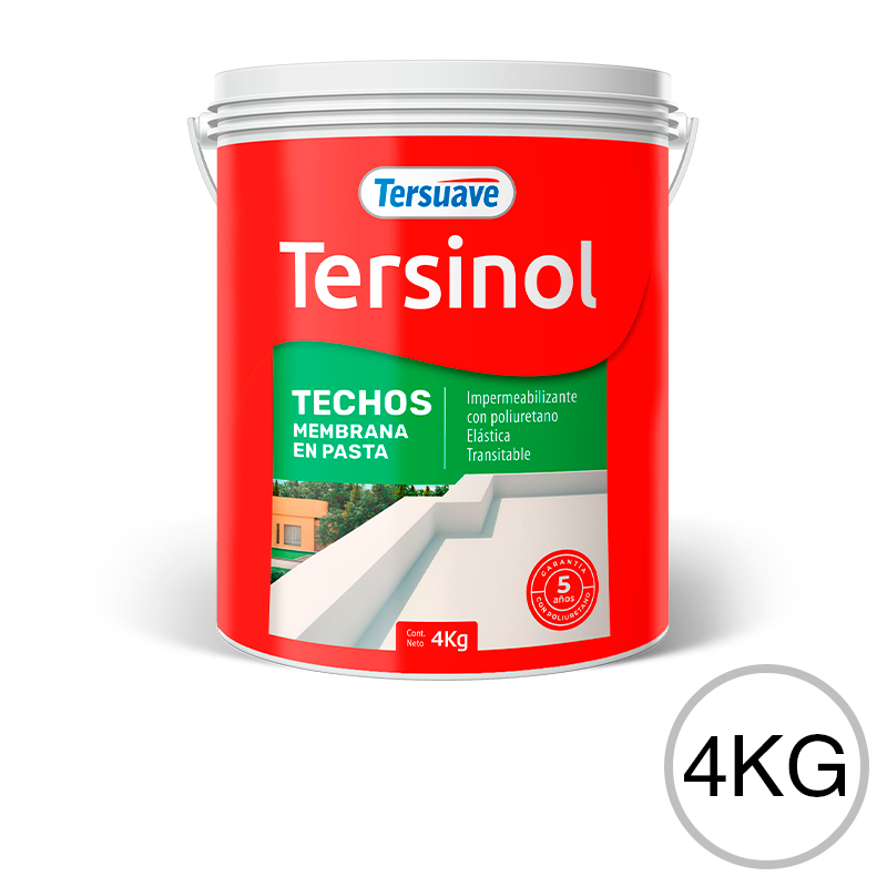 Membrana en Pasta Poliuretanica Tersinol Techos Blanco 4Kg