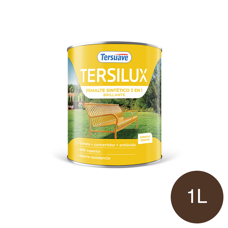 Esmalte Sintetico Brillante Convertidor Antioxido Tersuave Tabaco 1L