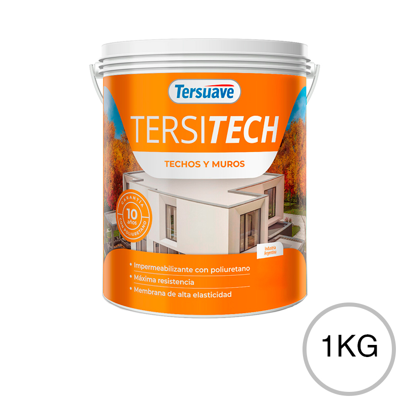 Membrana Liquida Impermeabilizante para Techos y Muros Tersitech Sin Fibras Blanco 1Kg