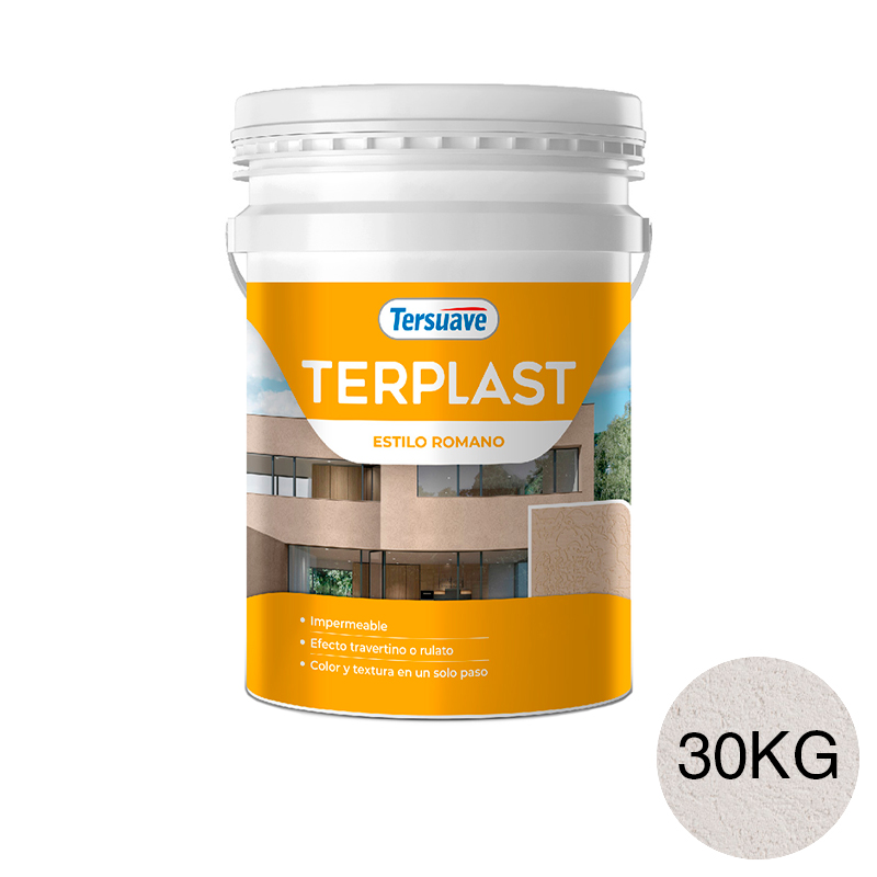 Revestimiento Plastico Revoque Texturado Terplast Romano Ultrafino Blanco 30Kg