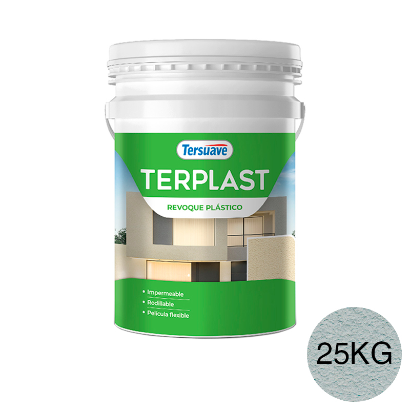 Revestimiento Revoque Plastico con Color Terplast Gris Matinal 25Kg