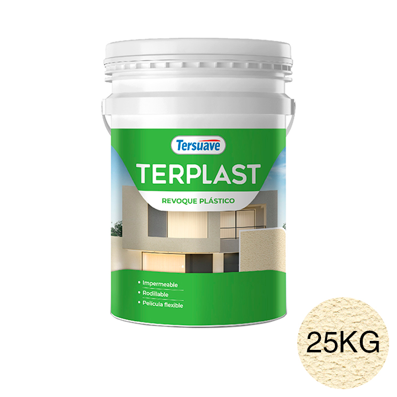 Revestimiento Revoque Plastico con Color Terplast Marfil Duna 25Kg