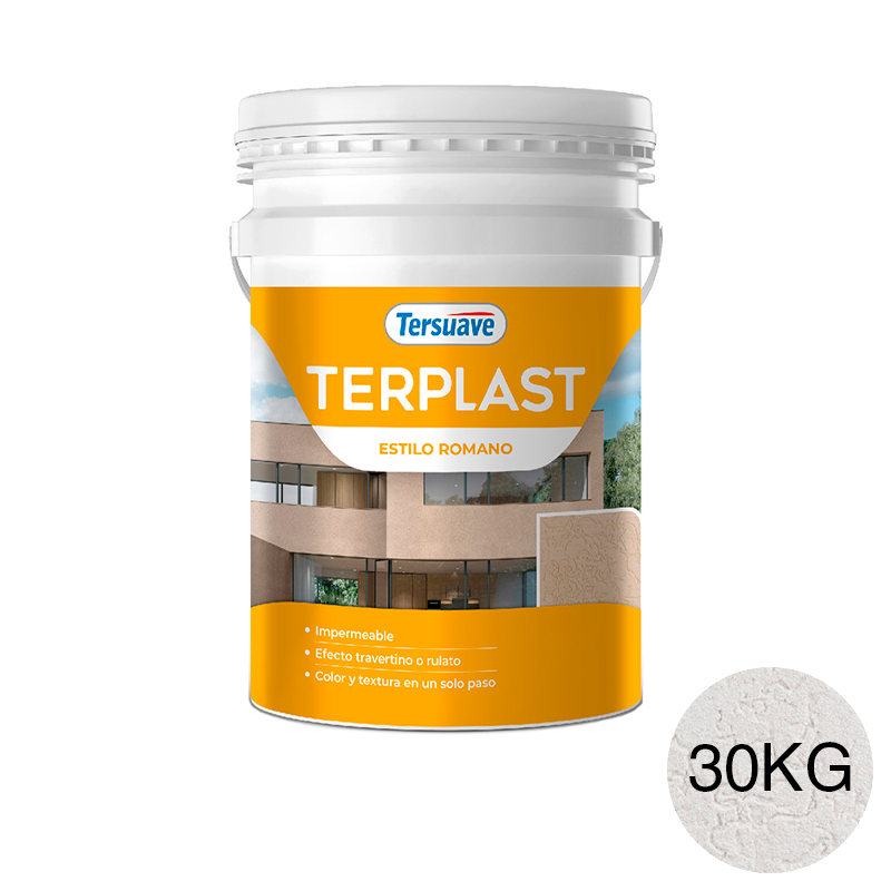 Revestimiento Plastico Revoque Texturado Terplast Romano Grueso Blanco 30Kg