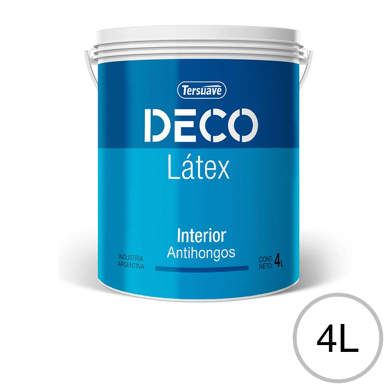 Pintura Latex Interior Antihongos Deco Latex Blanco 4 L